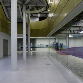 Project: Fife College | Optima 117 Plus Partitioning, Edge Symmetry Rebated Double Doors
