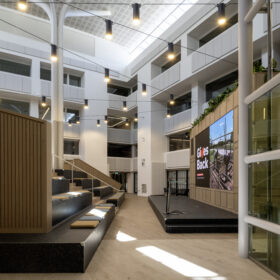 Project: Global Investment Corporation | Revolution 100 part height screens & Shoreditch Technishield 65 EI30 screens