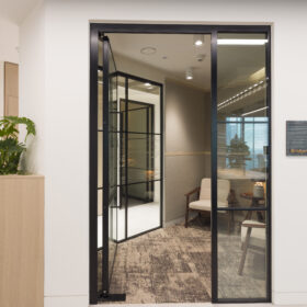 Project: Overbury Manchester | Revolution 54 Plus Double Glazed Partitioning - Shoreditch Edition with Edge Symmetry Double Glazed Doors