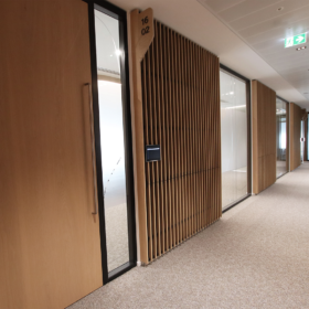Project: EBRD | Products: Revolution 100 glass partitions with Timber Doors and Tech Panel