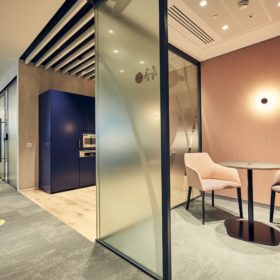 London Law Firm: Products | Revolution 100 single glazed partition with Tech Panel & Edge Affinity double glazed door & Revolution 54 Plus with Edge Affinity single glazed door