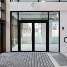 Project: University Station | Products: Technishield 65 fire rated glazed doors and side screens