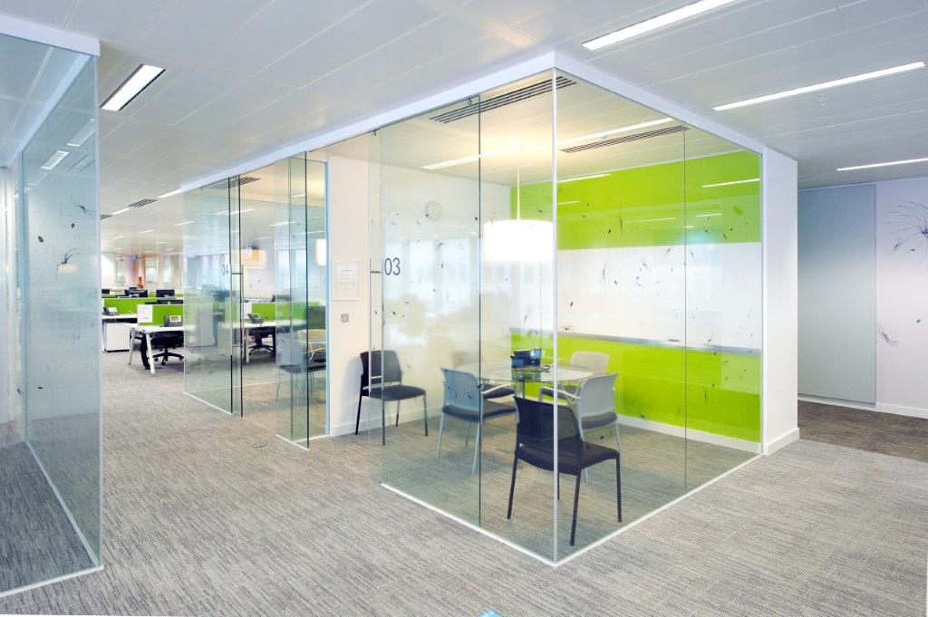 sliding pocket doors in an office space