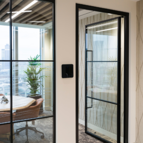 Project: Overbury Manchester | Revolution 54 Plus Double Glazed Partitioning - Shoreditch Edition with Edge Symmetry Double Glazed Doors